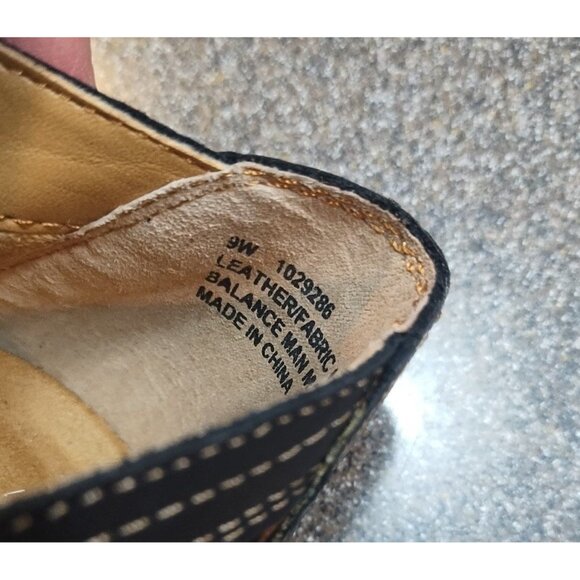 Ladies Audition Leather Cheetah Print Flats Size 9W - Picture 5 of 6